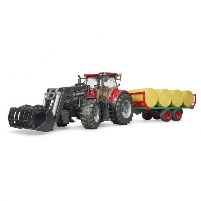 Traktor mit Frontlader und Ballentransporter