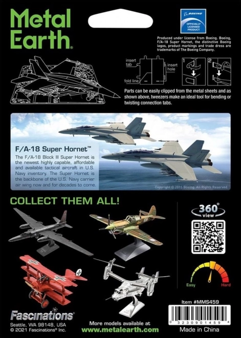 Metallbausatz F/A-18 Super Hornet 3D-Puzzle