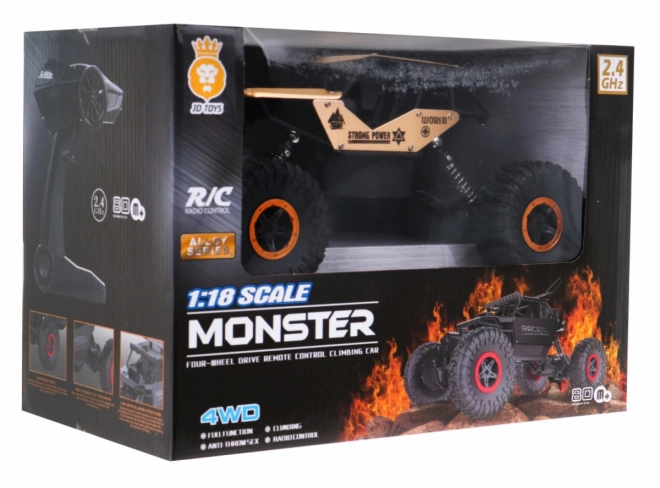 Ferngesteuerte Crawler Monster für Kinder ab 6 Jahren - Gold 1:18 Modell