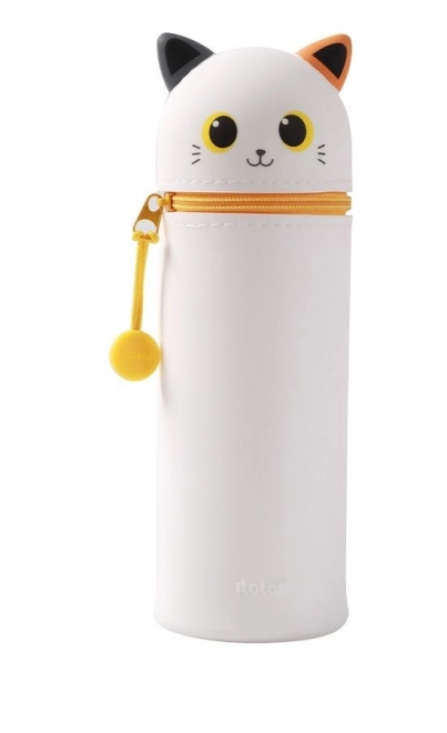 Silikon-Federmäppchen Tube Katzenliebhaber orangene Katze