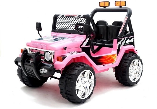 Schwarzes Akku-Geländewagen für Kinder – Rosa