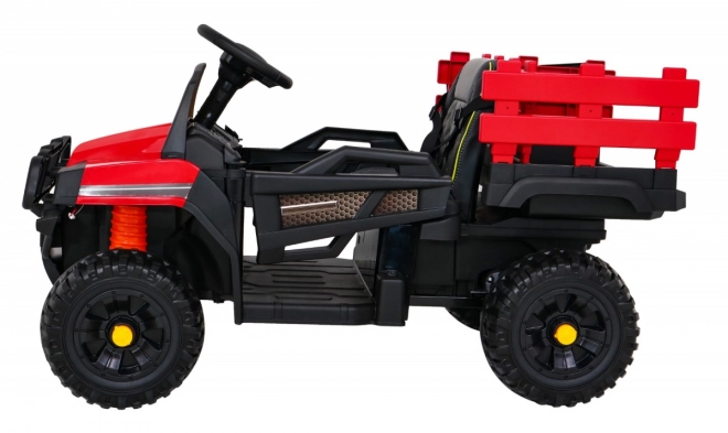 Kinder Bauernhof-Pick-up rot + Fernbedienung + Gepäckwagen + Schaufel + EVA + MP3 LED