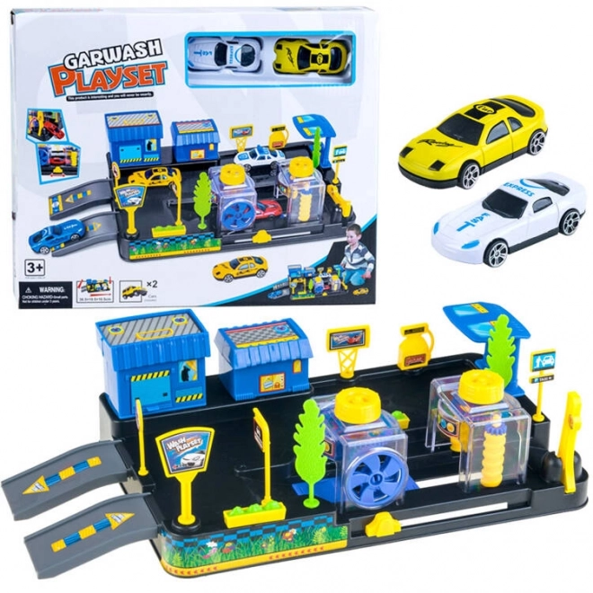 Autowaschanlage und Tankstelle Spielset