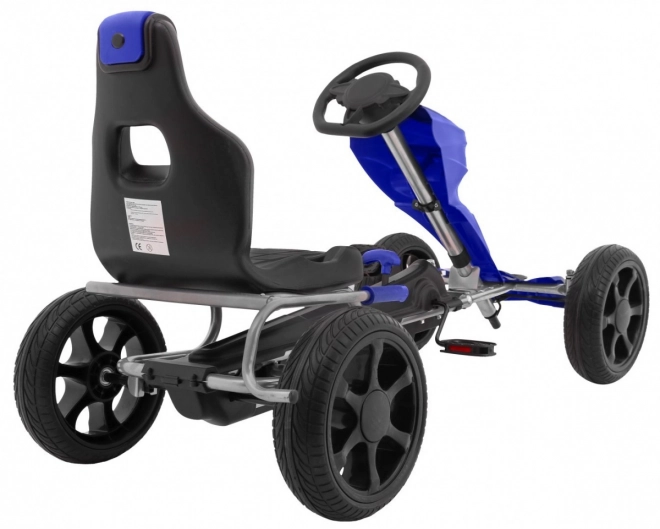 Grand Ride Tretkart für Kinder 3+ Blau + EVA Räder + Verstellbarer Sitz + Handbremse