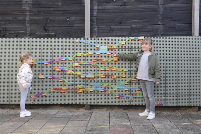 Masterkidz Konstruktionsset Kugelbahn für STEM-Tafel 63 Teile