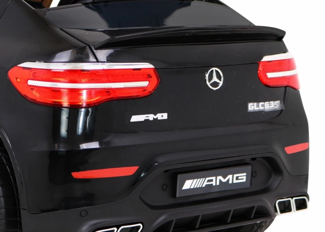 Mercedes Benz GLC63S für Kinder schwarz + Fernbedienung + 4x4 Antrieb + MP3 LED + EVA + langsamer Start