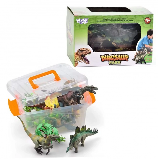 Woopie Dinosaurierpark Set Figuren mit Spielmatte und Zubehör