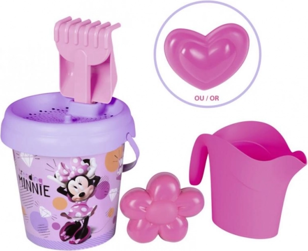 Eimerchen mit Minnie-Motiv mit Gießkanne und Zubehör