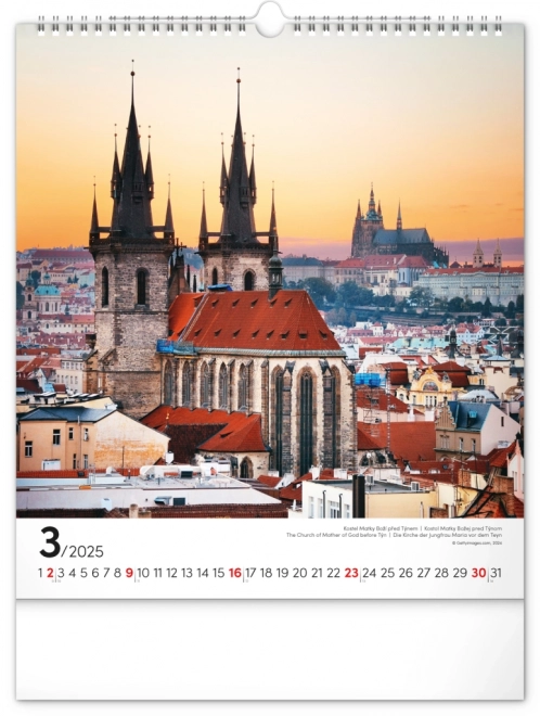 Wandkalender Prag 2025