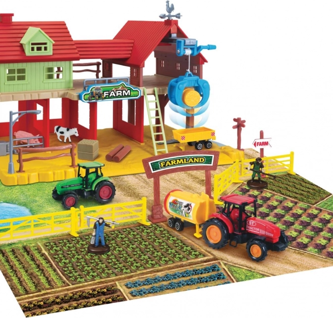 Farma-Spielset mit Bauernhof und Traktoren