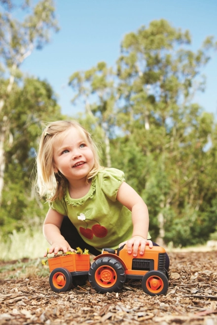 Traktor mit Anhänger aus recyclebarem Plastik von Green Toys