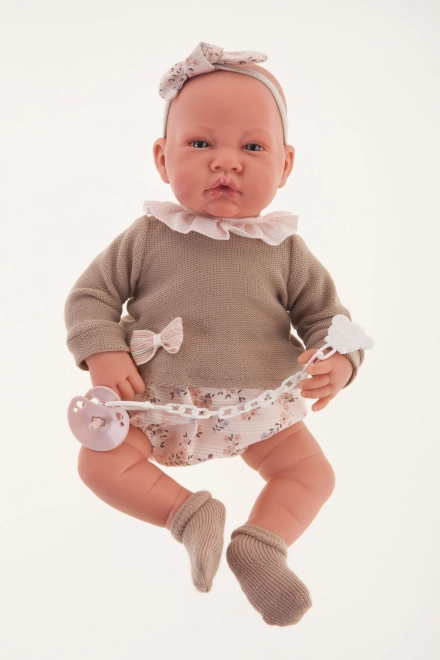 Realistische Puppe Baby mit Weichem Stoffkörper - 42 cm