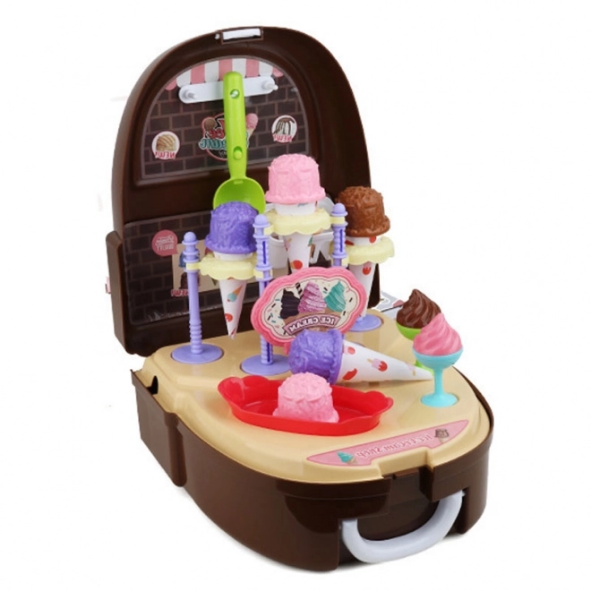 Woopie Eiscreme-Spielset mit Eiswagen und Rucksack