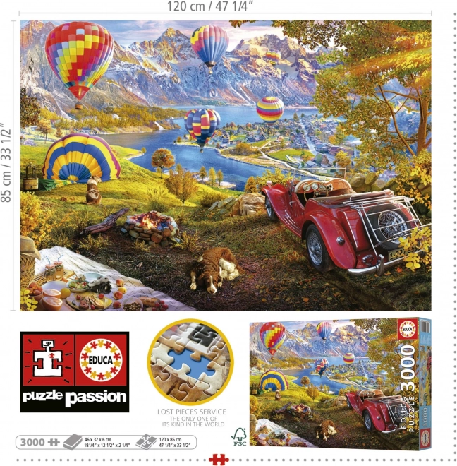 Educa Puzzle Heißluftballontal 3000 Teile