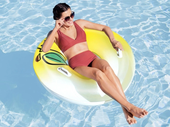 Bestway Schwimmring mit Griffen Zitrone 114 cm