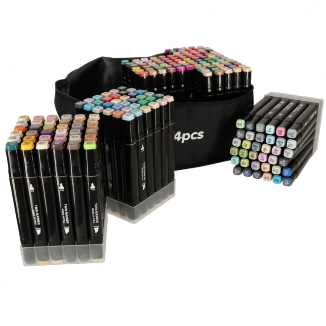 Zweispitzige Alkoholmarker-Set mit Etui