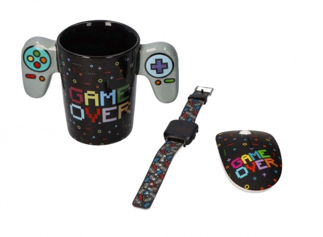 Keramiktasse mit zwei Griffen Game over
