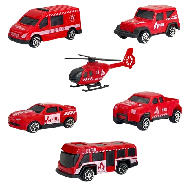 Woopie Feuerwehrauto Transporter 3-in-1 Set Rot