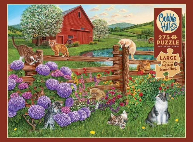 Puzzle 'Katzen auf dem Bauernhof' XL von Cobble Hill - 275 Teile