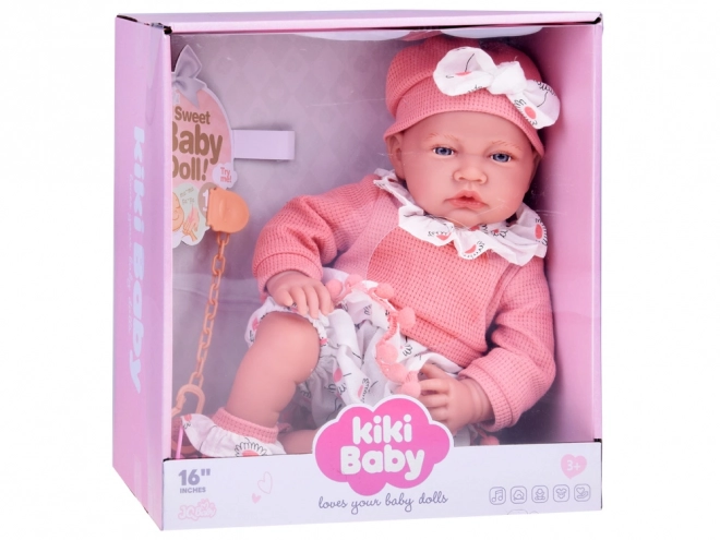 Interaktive Babypuppe Mädchen mit rosa Set