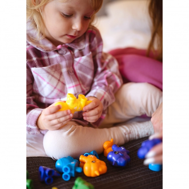 Lernspiel Einhorn Zahlen und Farben Montessori Set