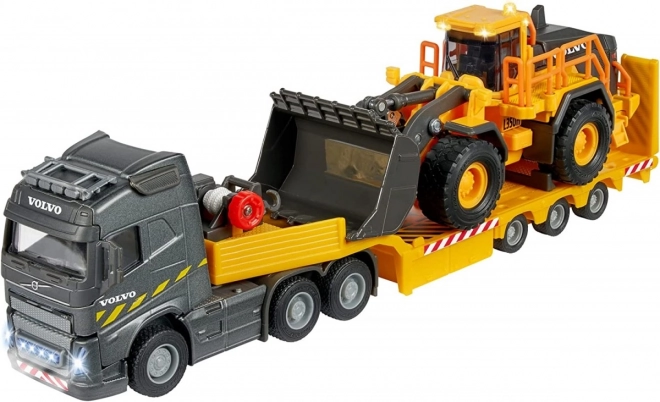 Majorette Bau-Set mit VOLVO LKW und Bagger 35 cm