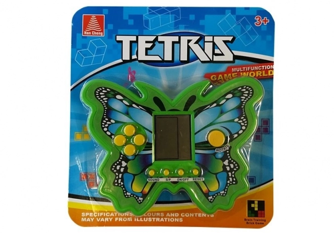 Elektronisches Tetris Spiel Schmetterling Grün