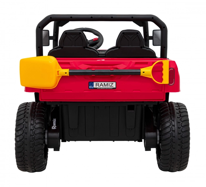 Auto Pick-Up Speed 900 pro Kinder rot + Antrieb 4x4 + bewegliche Pumpe + Gepäckraum + Fernbedienung + Schaufel + LED Audio