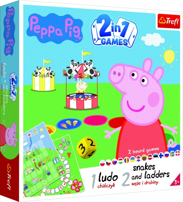 Schweinchen Peppa 2-in-1 Spiel: Leiterspiel und Ludo