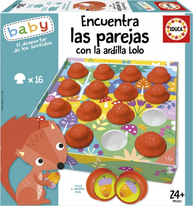 EDUCA Baby Memospiel mit Eichhörnchen Lolo