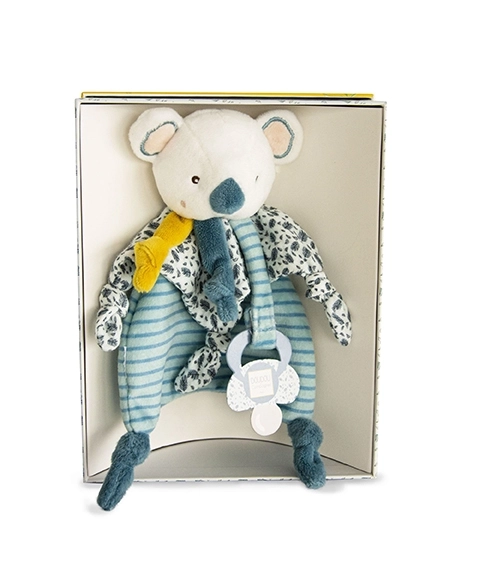 Doudou Geschenkset - Koala Yoca Kuscheltier mit Schnullerhalter