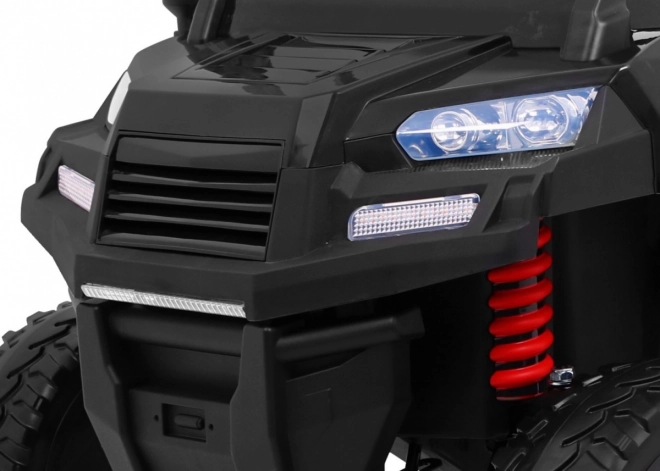 Auto Farmer Truck pro 2 Kinder Schwarz + Allradantrieb 4x4 + Fernbedienung + Kipper + Audio LED