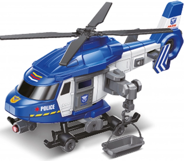 Polizeihubschrauber mit Effekten