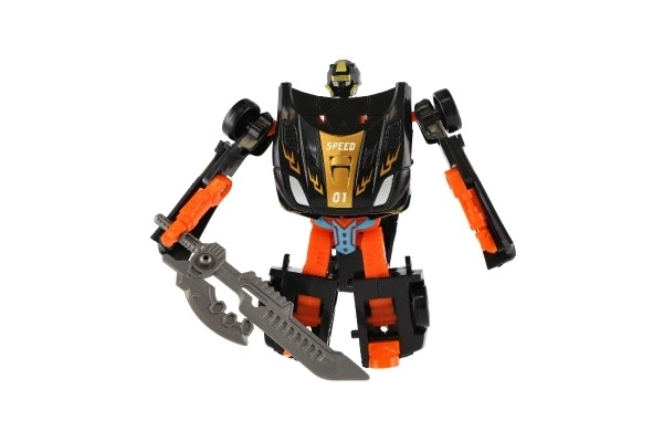 Transformer Spielzeug Roboter Schwarz 14cm