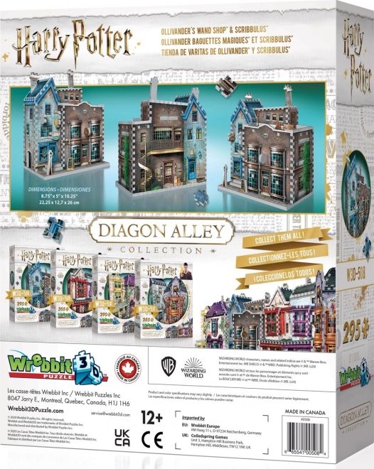 Wrebbit 3D Puzzle Harry Potter: Ollivanders Zauberstabgeschäft und Scribbulus