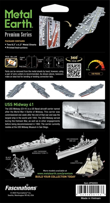 3D Puzzle Premium Serie: Flugzeugträger USS Midway