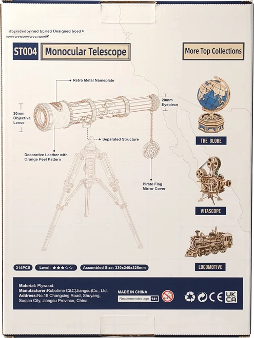 Roboter-Teleskop 3D Holzpuzzle