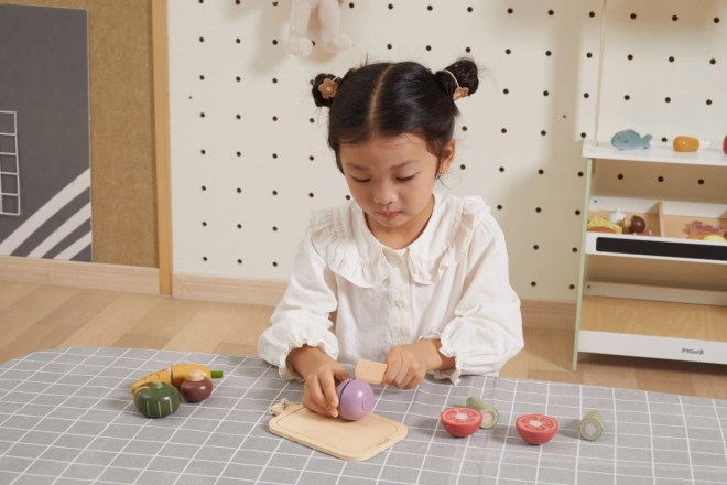 Holz-Set zum Schneiden von Gemüse für Kinder