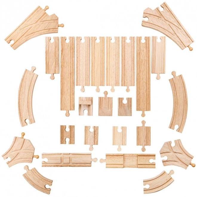 Bigjigs Rail Holzschienen-Set 25-teilig