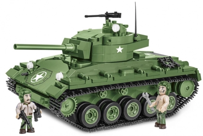 II. Weltkrieg M24 Chaffee Bausteinpanzer mit Figuren