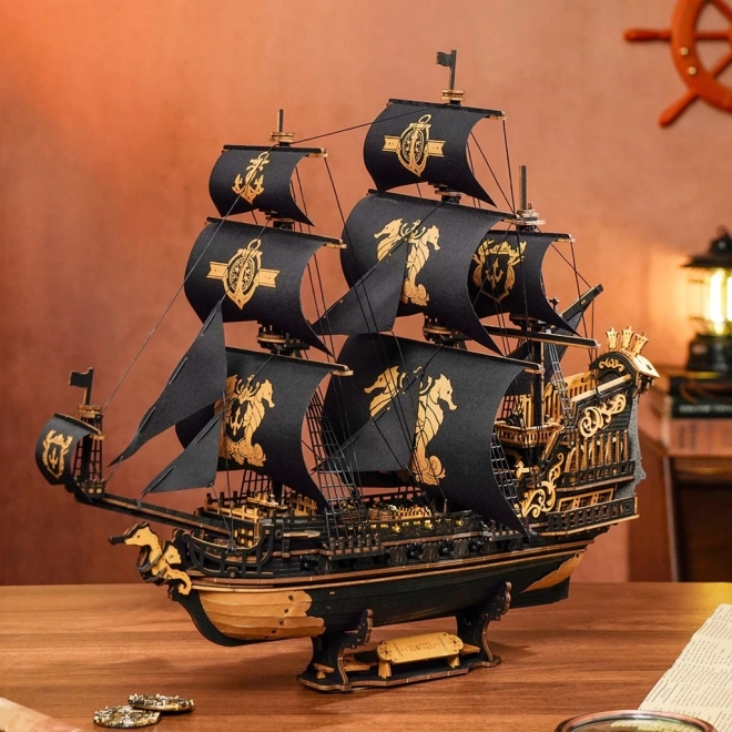 3D mechanisches Segelschiff Seepferdchen