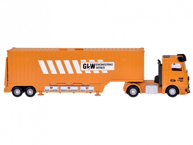Interaktives Schwerlastwagen-Set mit Kran und Gabelstapler