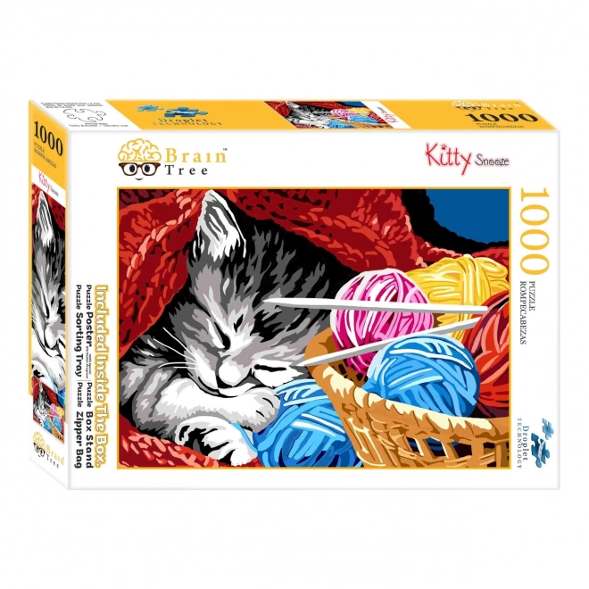 Brain Tree Puzzle Schlafende Katze 1000 Teile