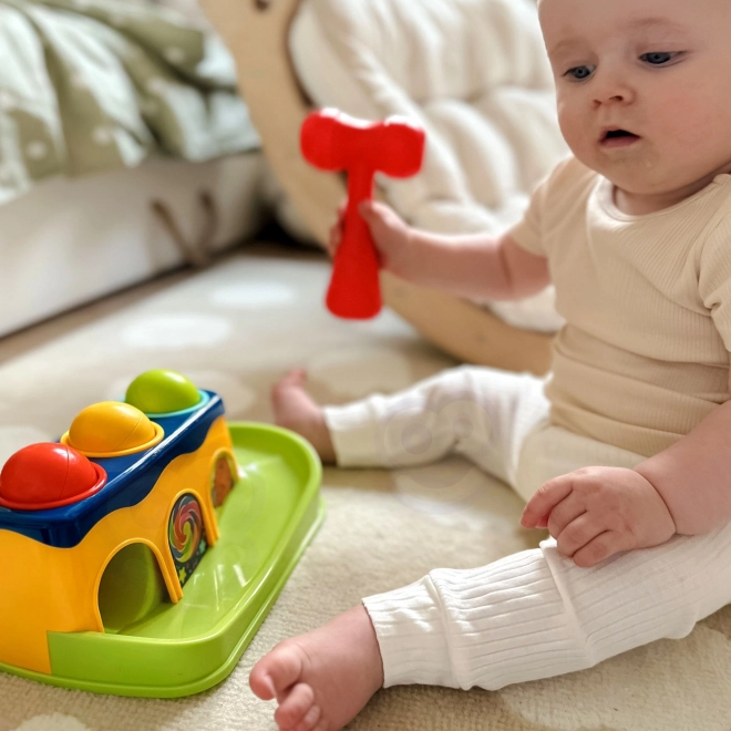 Bunte Holzklopfbank mit Hammer Montessori für Kleinkinder