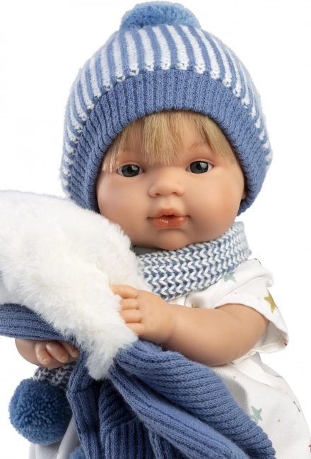 Realistische Puppe SASHA mit Geräuschen und weichem Körper - 38 cm