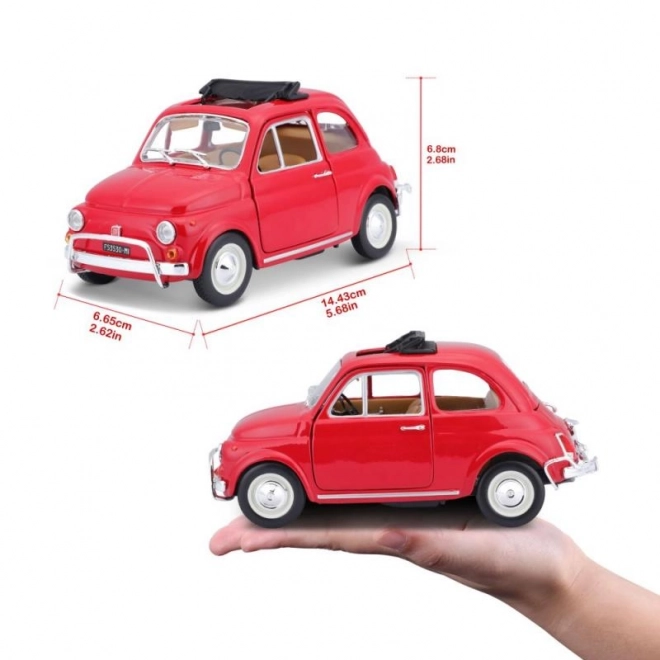 Bburago Fiat 500L Modellauto Rot