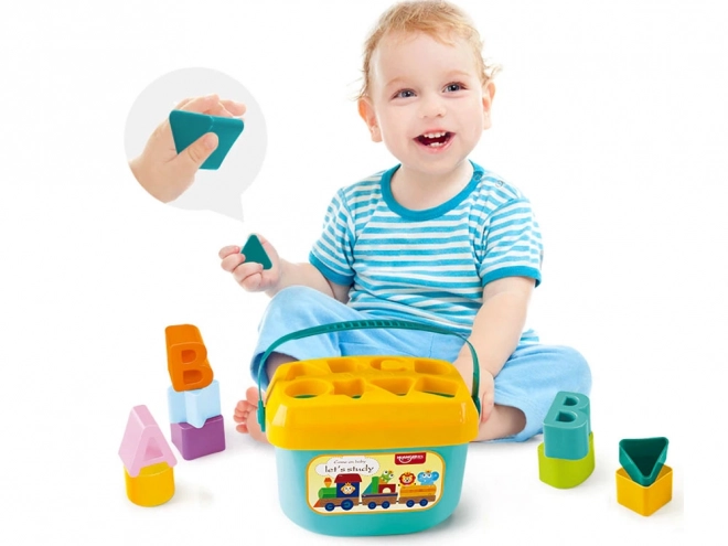Eimer Buchstabenbausteine Sortier-Set