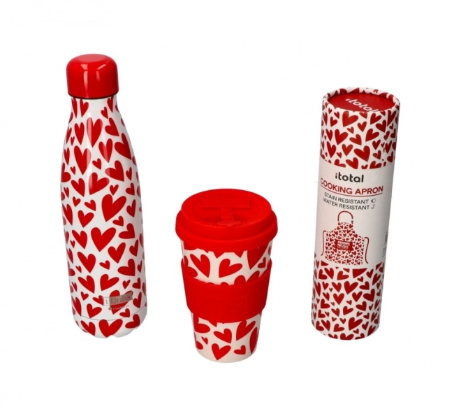 Thermos mit Herzmuster