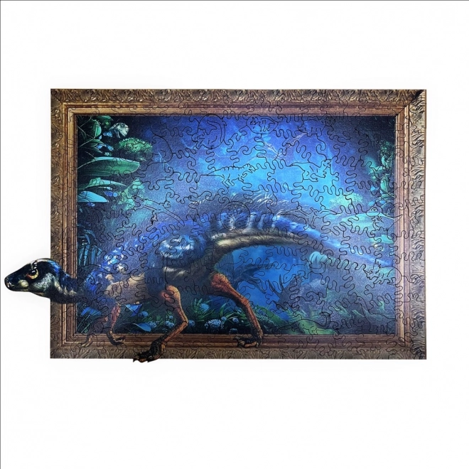 Leuchtendes Dinosaurier Holzpuzzle A3