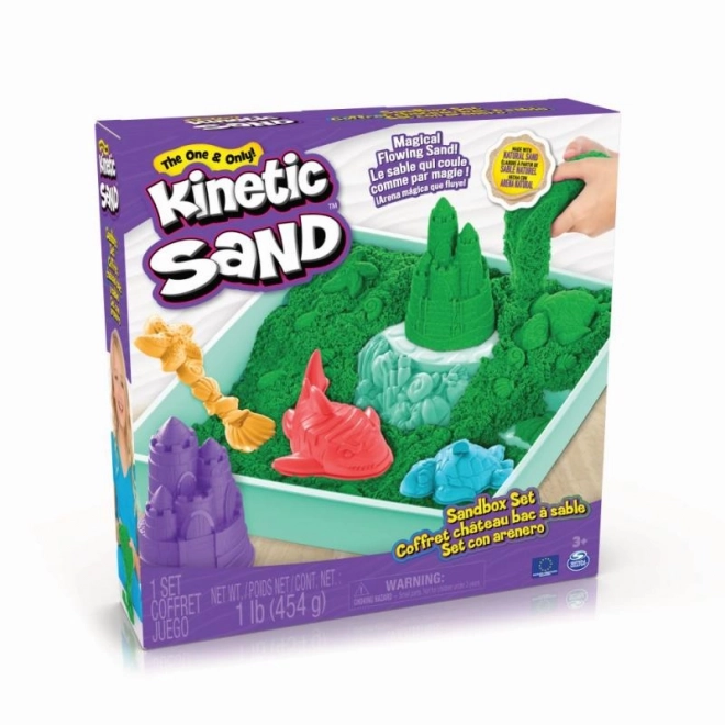 Kinetischer Sand Set mit Spielmatte Grün